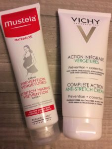 2 crème de protection contre les vergeture Vichy et Mustela